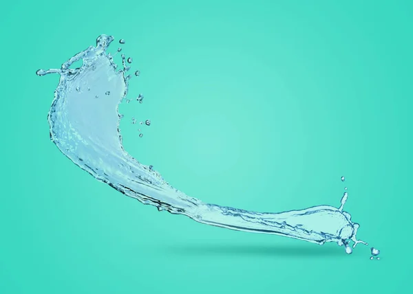 Splash Pure Water Turquoise Background — Stock fotografie