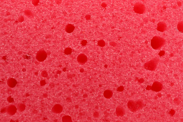 Red Cleaning Sponge Background Top View — 스톡 사진