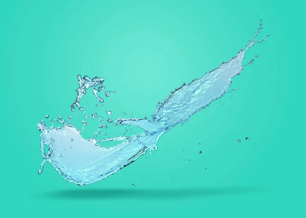 Splash Pure Water Turquoise Background — Stock Fotó