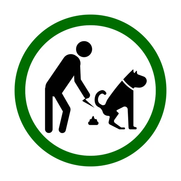 Zeichen Please Clean Nach Ihren Hunden Auf Weißem Hintergrund Illustration — Stockfoto