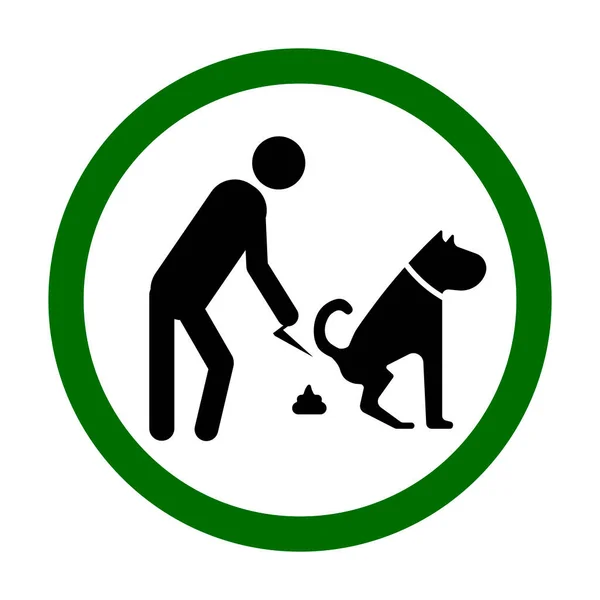 Sign Please Clean Your Dogs White Background Illustration — Φωτογραφία Αρχείου