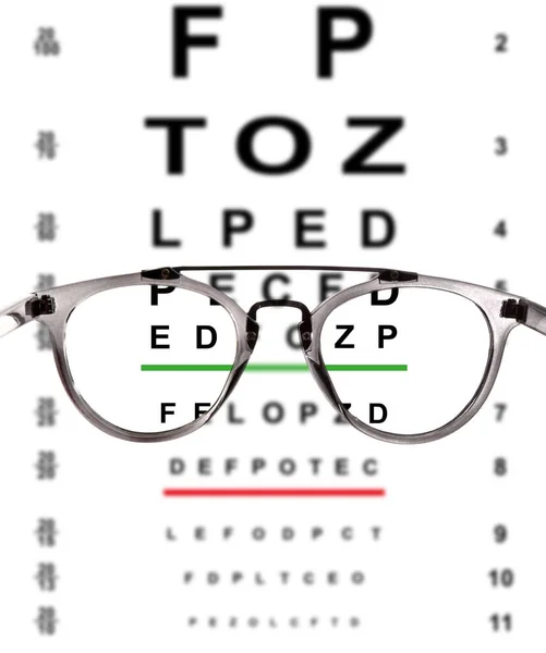 Ver Através Óculos Gráfico Olho Fundo Branco — Fotografia de Stock