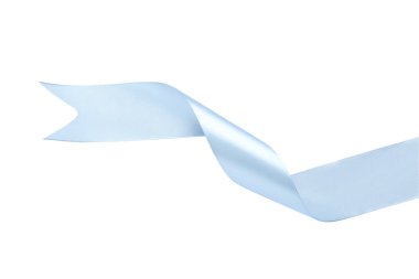 Güzel kurdele beyaza izole edilmiş, üst manzara