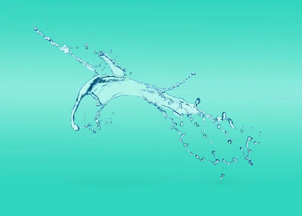 Splash Pure Water Turquoise Background — Zdjęcie stockowe