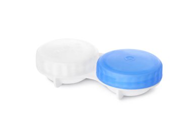 Kontakt lensli dosya beyaz üzerine izole edildi