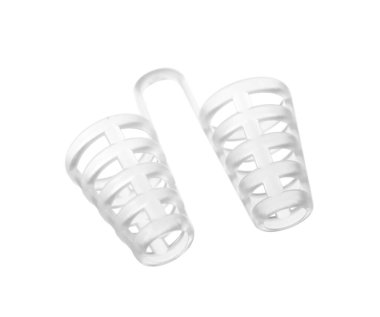 Burun için horlama önleyici cihaz beyazda izole