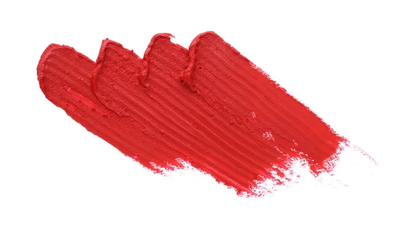 Rode Lippenstift Witte Achtergrond — Stockfoto