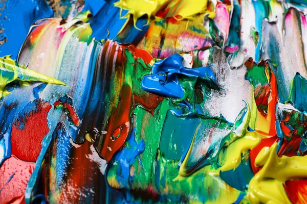Abstrakte Bunte Acrylfarbe Als Hintergrund Draufsicht — Stockfoto