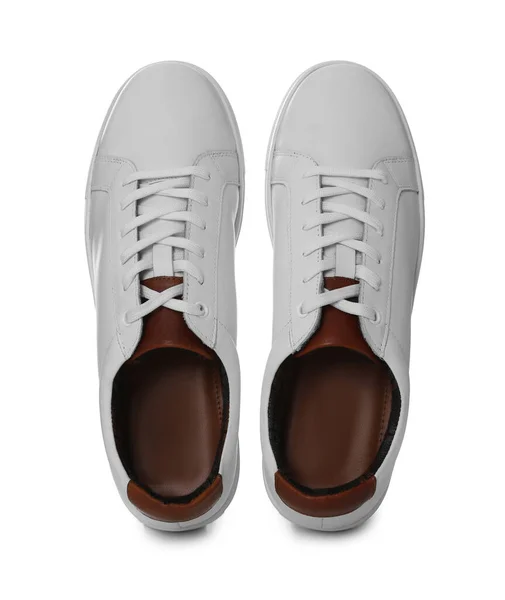 Paire Chaussures Sport Élégantes Sur Fond Blanc — Photo