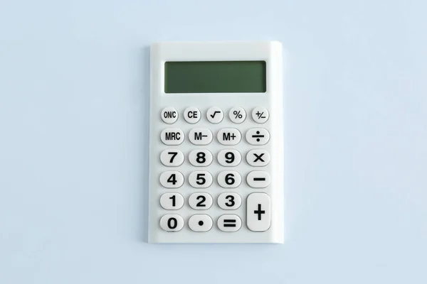 Modern Calculator White Background Top View — Fotografia de Stock