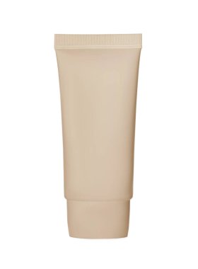 Beyaz üzerine izole edilmiş boş kozmetik ürün tüpü