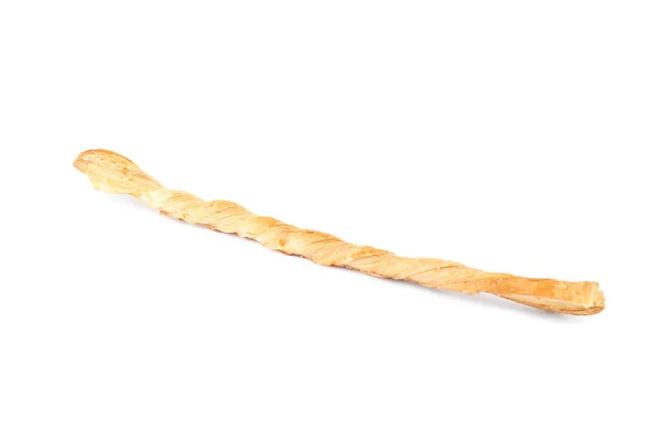 Grissino Delicioso Isolado Branco Pão Crocante — Fotografia de Stock