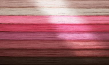 Arka plan olarak güzel çok renkli saç telleri, yakın plan.