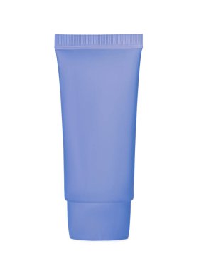 Beyaz üzerine izole edilmiş boş kozmetik ürün tüpü