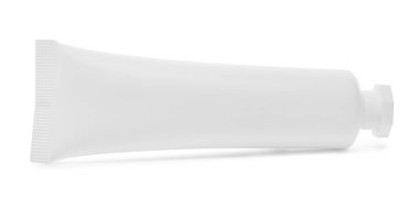 Beyaz üzerine izole edilmiş boş kozmetik ürün tüpü