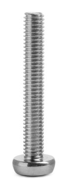 Bir metal makine vida beyaz üzerine izole cıvata