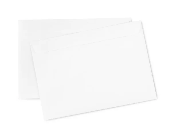 Two Letters White Background Top View — Stock Photo, Image
