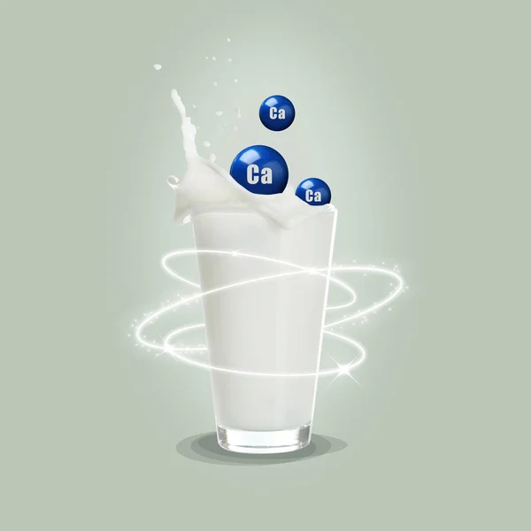 Стакан Свежего Вкусного Молока Светло Сером Фоне Источник Кальция — стоковое фото