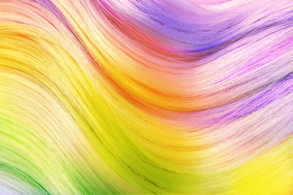 Arka Plan Olarak Çok Renkli Güzel Saçlar Yakın Görüntü — Stok fotoğraf