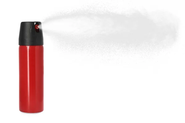 Paprika Spray Használata Fehér Alapon — Stock Fotó