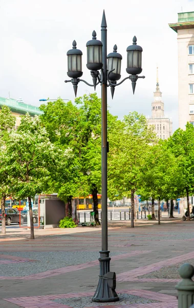 Beautiful Old Fashioned Street Light Lamp City — Fotografia de Stock