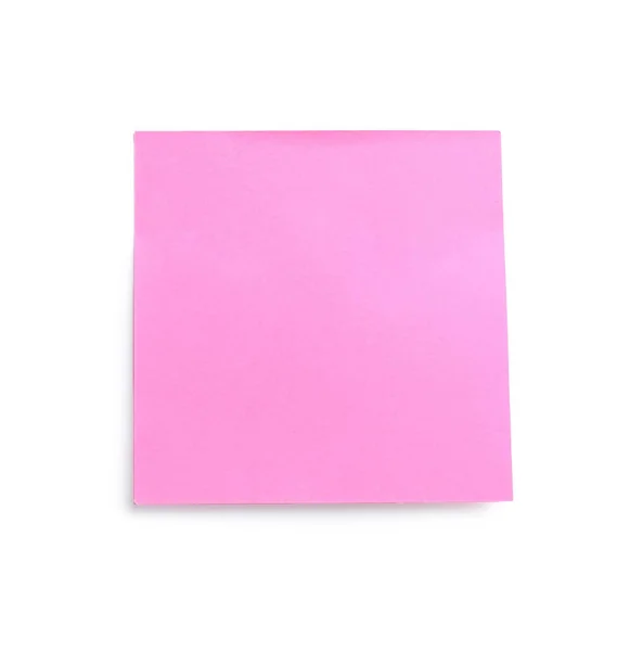 Κενό Ροζ Κολλώδες Σημείωμα Που Απομονώνεται Στο Λευκό Χώρος Για — Φωτογραφία Αρχείου