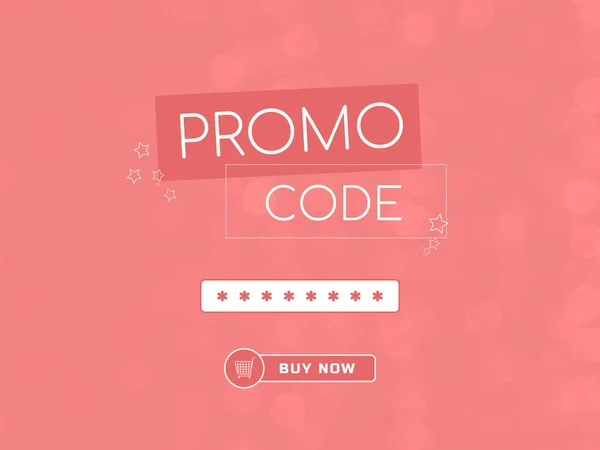 Online Shopping App Activated Promo Code Illustration — Stock Photo, Image