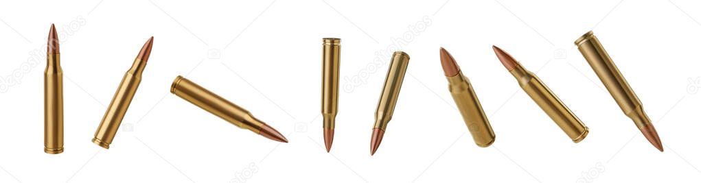 Set of bullets on white background. Banner design