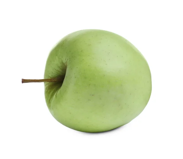 Pomme Verte Fraîche Mûre Isolée Sur Blanc — Photo