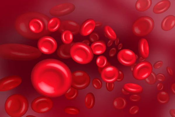 Illustration Red Blood Cells Erythrocytes Motion — Stockfoto