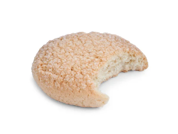 Bitten Ízletes Cukor Süti Izolált Fehér — Stock Fotó