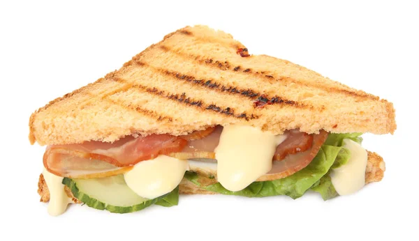 Вкусный Сэндвич Овощами Ветчиной Майонезом — стоковое фото
