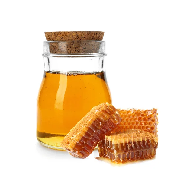 Tasty Natural Honey White Background Organic Product — Stockfoto