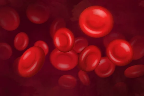 Illustration Red Blood Cells Erythrocytes Motion — Stockfoto