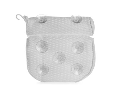 Yeni yumuşak banyo yastığı beyaza izole edilmiş.