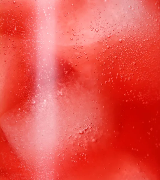 Copo Bebida Refrescante Com Cubos Gelo Como Fundo Close — Fotografia de Stock