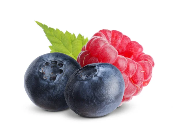 Different Ripe Berries White Background Closeup View — Stockfoto