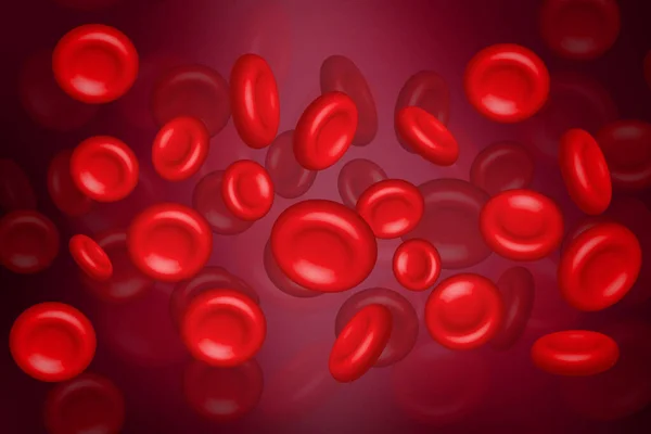 Illustration Red Blood Cells Erythrocytes Motion — Stockfoto