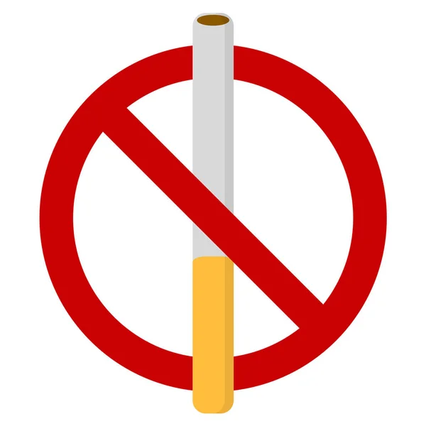 Sign Smoking White Background Illustration — 图库照片