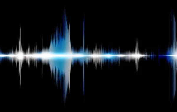 Ілюстрація Динамічної Звукової Хвилі Чорному Тлі — стокове фото