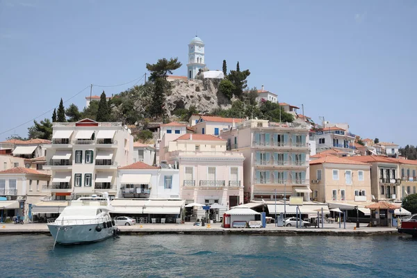 Beautiful View Coastal City Yacht Sunny Day — ストック写真