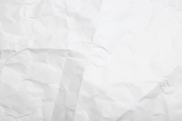 Blatt Zerknittertes Weißes Papier Als Hintergrund Nahaufnahme — Stockfoto