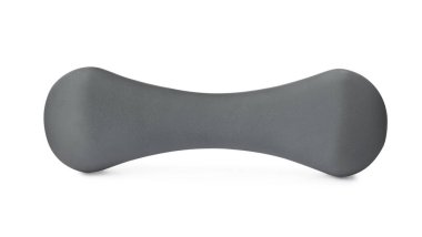 Beyaz halterde gri halterler var. Ağırlık eğitim ekipmanları