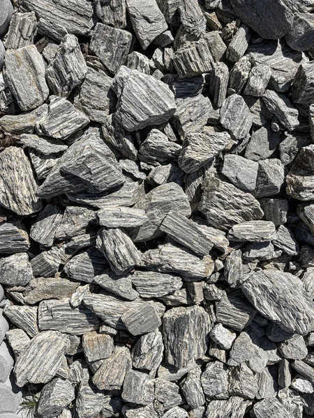 Many Grey Stones Background Top View — Stock Photo, Image