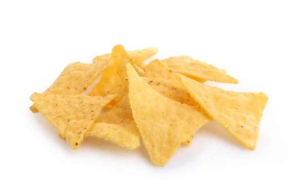 Tasty Tortilla Chips Nachos White Background — Stock Photo, Image