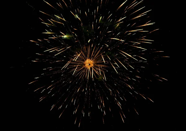 Beautiful Bright Fireworks Lighting Night Sky — Stock Photo, Image