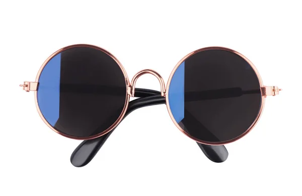 New Stylish Sunglasses Isolated White Top View — Stockfoto