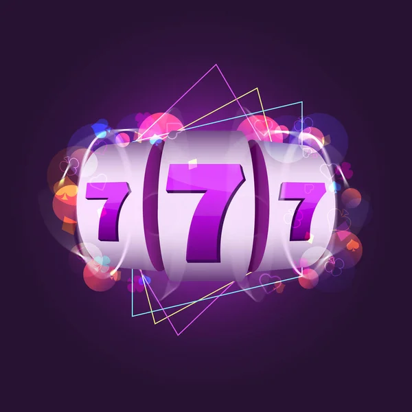 Lucky Number 777 Winning Jackpot Online Casino — 图库照片