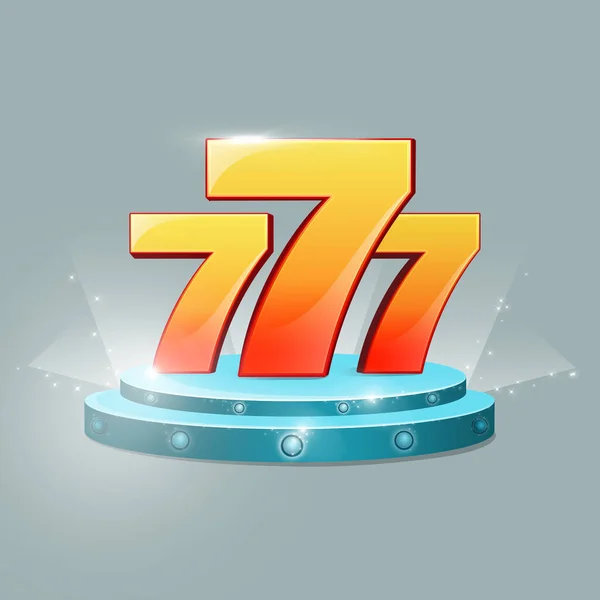 Lucky number 777 - winning jackpot. Online casino