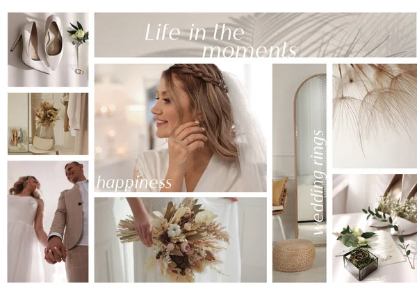 Inspiring Mood Board Collage Beautiful Aesthetic Photos — Stock Photo, Image